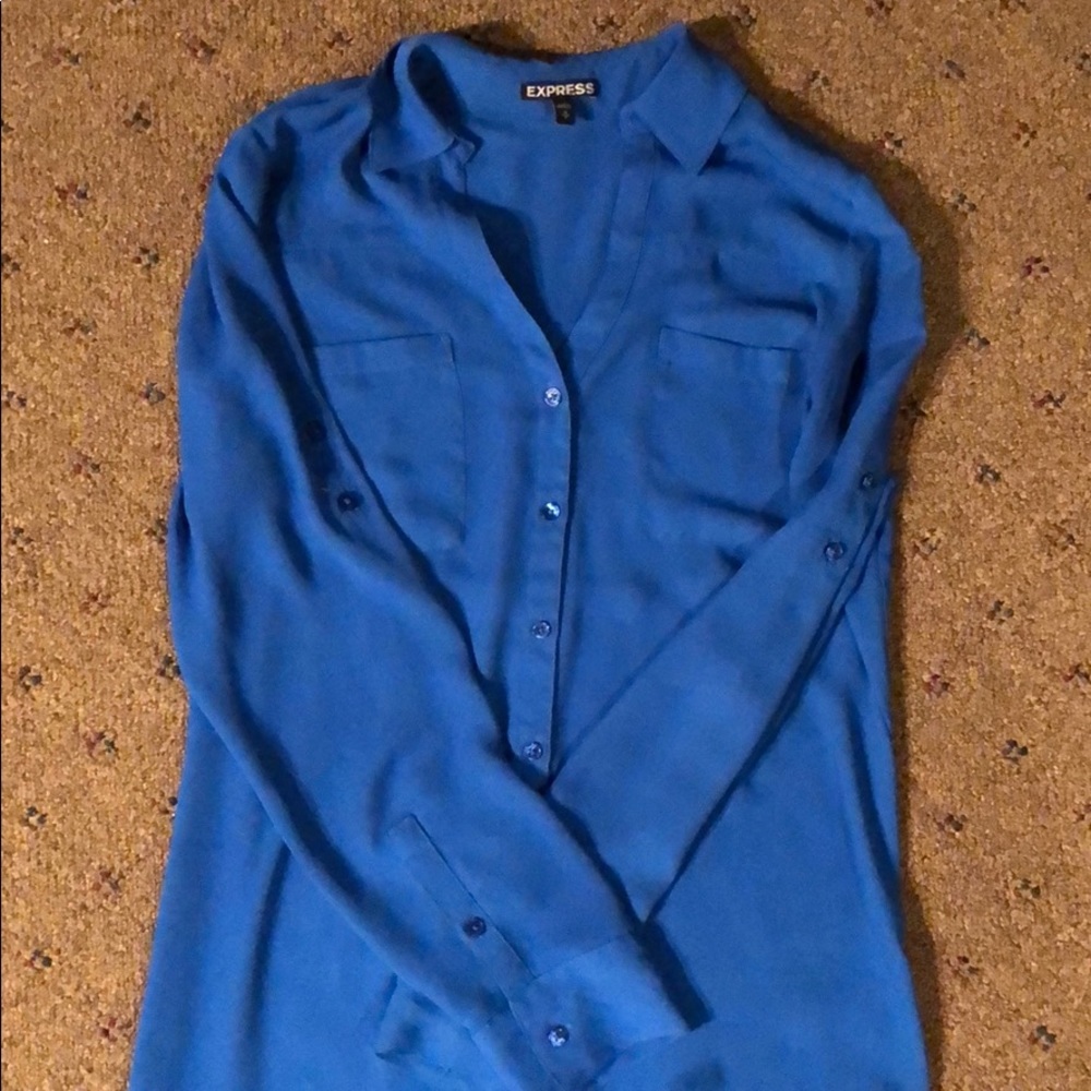 Lightweight Button Down Dress Blouse